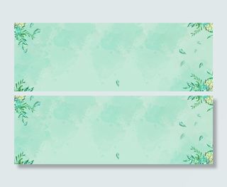 初夏清新绿色树叶banner高清