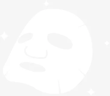 白色卡通面膜免抠