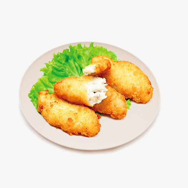 鳕鱼条装盘素材免抠