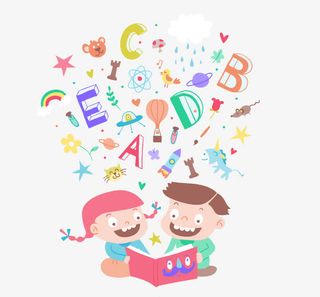 卡通儿童学习免抠