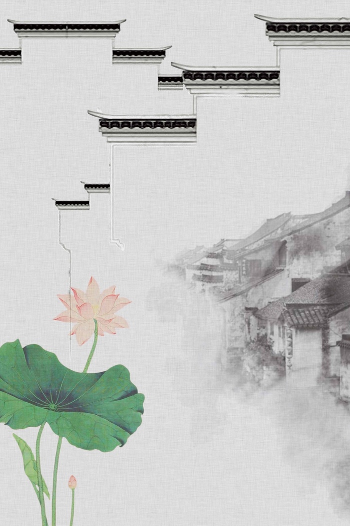 古建筑灰色典雅传统背景高清
