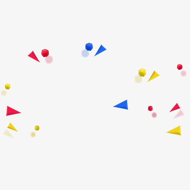立体几何装饰免抠漂浮几何图元素