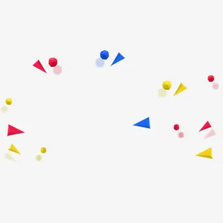 立体几何装饰免抠漂浮几何图元素