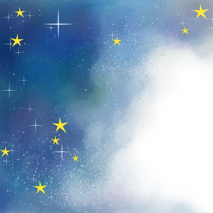 简约小清新天空星空手绘童趣高清