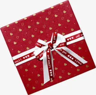 红色印心礼盒七夕情人节免抠