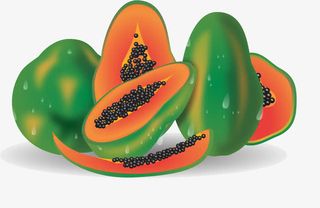 矢量图切开的水果免抠