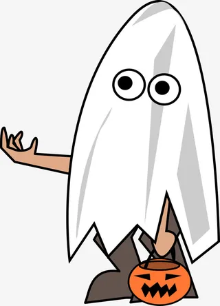 提着小南瓜灯的人免抠