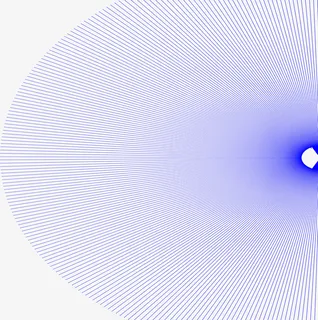 蓝色弧形透视线条免抠