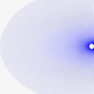 蓝色弧形透视线条免抠