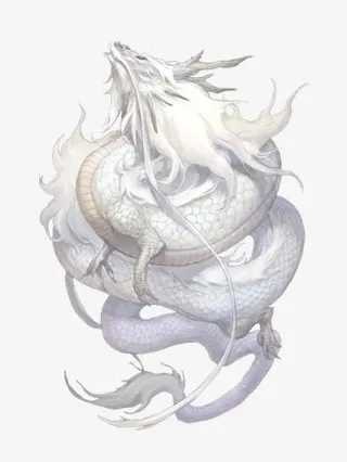 游戏原画白龙免抠