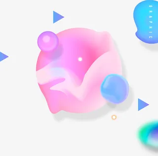 简约炫彩电商装饰免抠