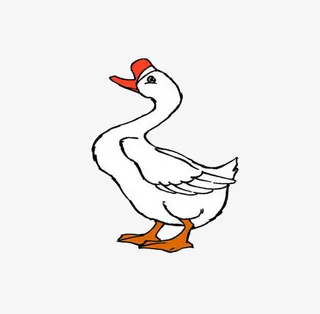 卡通白鹅免抠
