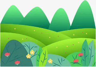 春天的野外地免抠