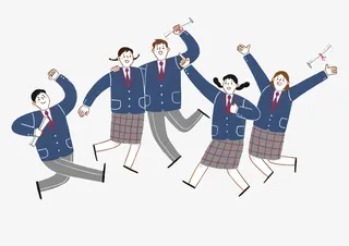 手绘人物插图可爱插画五四青年节免抠