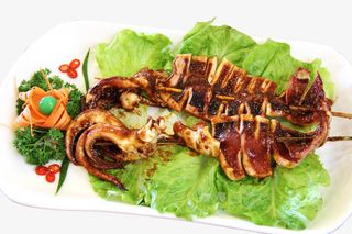 串烧火爆炭烧鱿鱼免抠