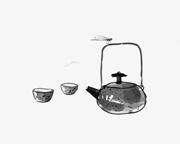 中国风茶具免抠