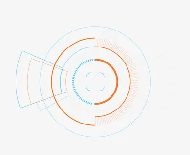 矢量科技线条圆环边框素材免抠