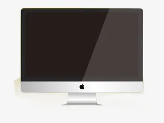 苹果样机台式电脑素材免抠
