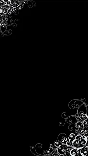 黑色背景欧式花纹h5背景高清