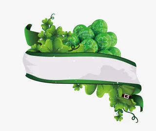 手绘四叶草免抠