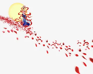 嫦娥花瓣免抠