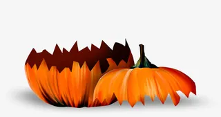 破碎的南瓜灯免抠