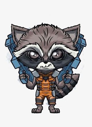 Q版火箭浣熊免抠