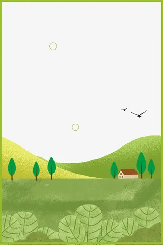 二十四节气春分之风景边框免抠装饰边框元素