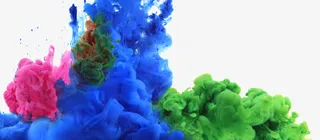 水中晕染的彩色墨水免抠