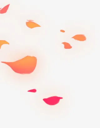 飘落的浅红色大花瓣免抠