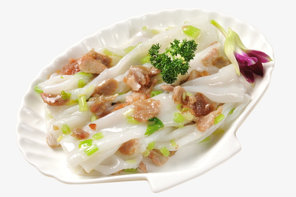 美味传统小吃青菜瘦肉肠粉免抠