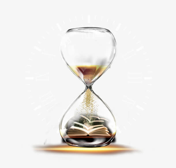 书籍沙漏创意图免抠