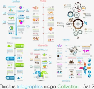 矢量PPT数据图免抠