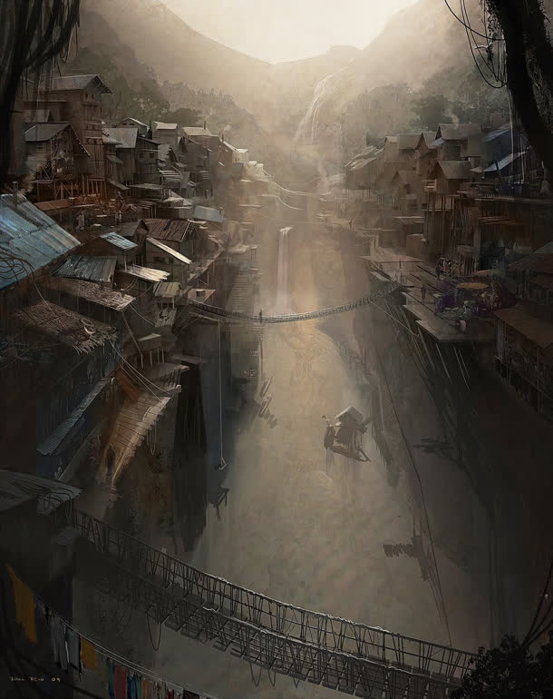 古代街道建筑乡村免抠