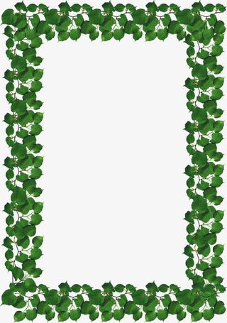 绿色叶子边框免抠