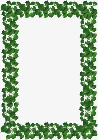 绿色叶子边框免抠