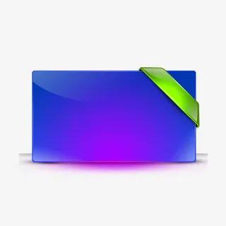 立体蓝色质感炫酷边框免抠