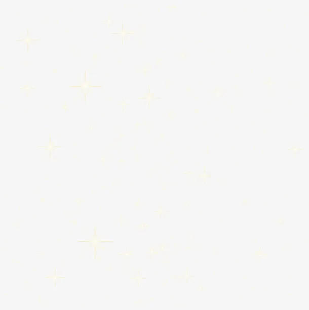 黄色闪耀星星免抠