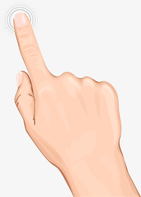 手势触摸手势卡通手势免抠