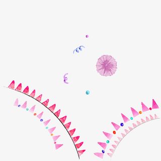 生日派对装饰矢量图免抠