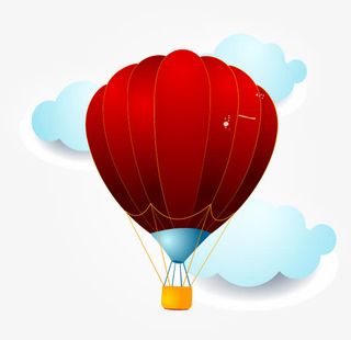 卡通可爱热气球免抠