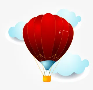 卡通可爱热气球免抠
