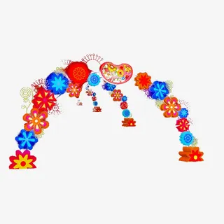 发光花拱门免抠