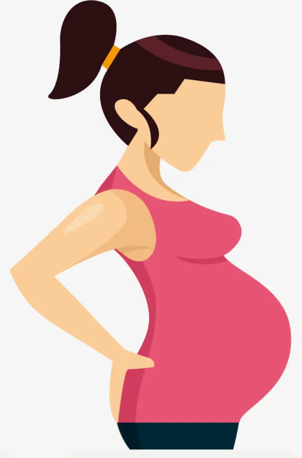 大肚子的年轻孕妇免抠