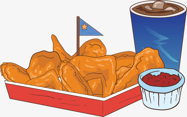 脆皮炸鸡可乐免抠