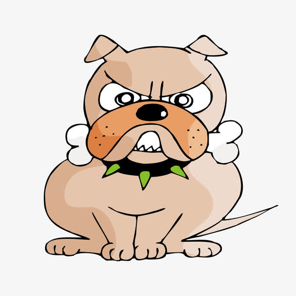 咬骨头的凶狠斗牛犬免抠