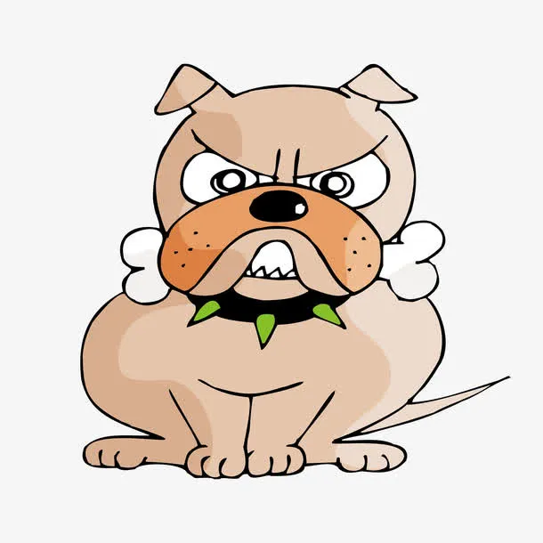 咬骨头的凶狠斗牛犬免抠
