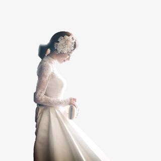 侧颜新娘头饰装饰品免抠