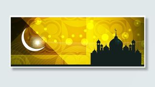 宗教开斋节穆巴拉克横幅背景素材高清