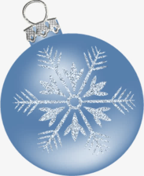 雪花印花彩球素材免抠
